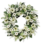 Lily of the Valley Anemone Wreath 24" White
