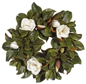 Wreath Magnolia 24" White/Green
